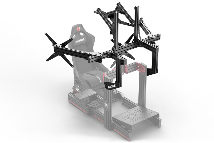 TrakRacer Großer, am Cockpit montierter Quad-Monitorständer