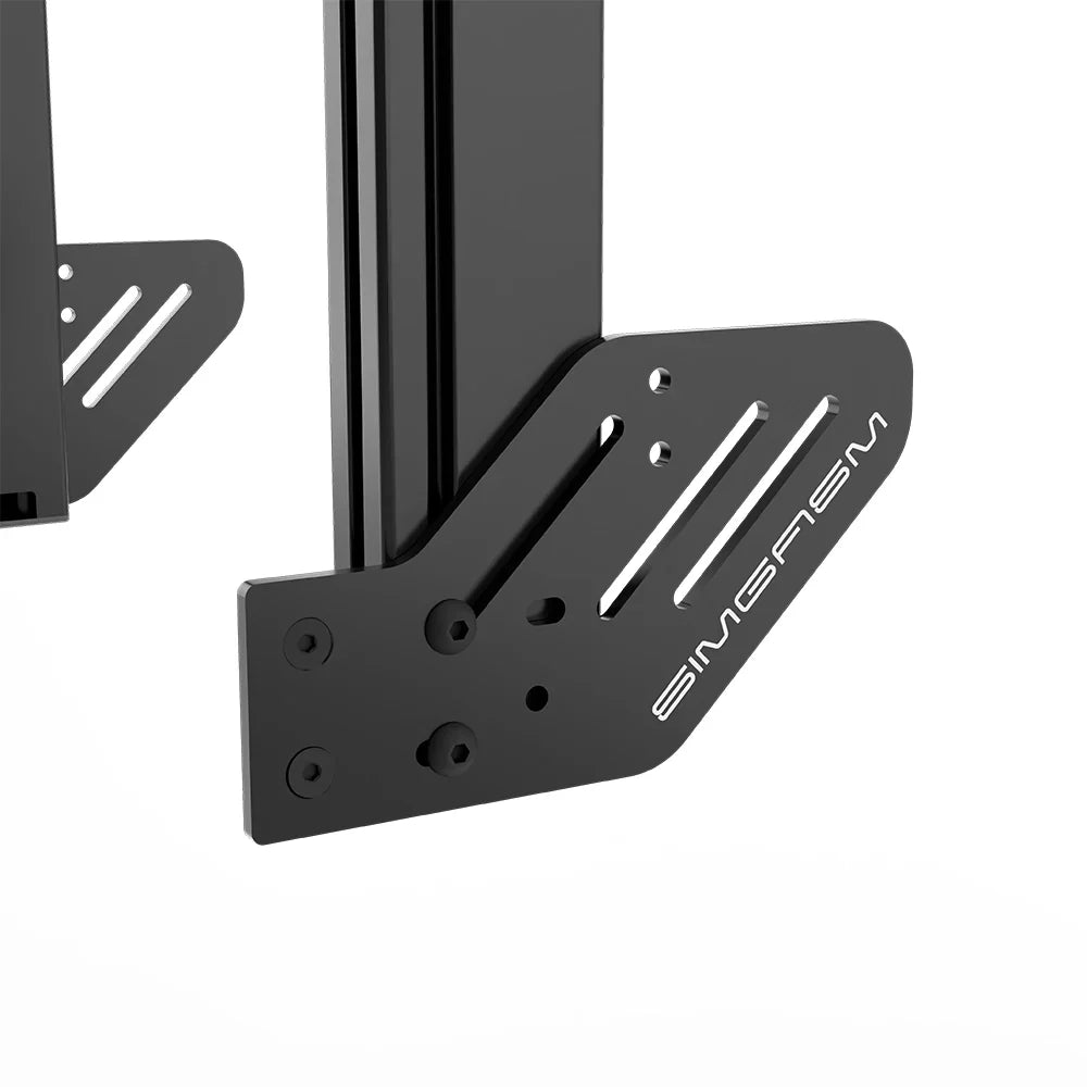 Close-up of the Apex double stand's slotted SIMGASM mounting bracket