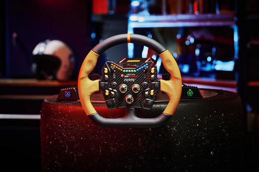 Asetek Racing Forte GT Button Box (B/G/O) – montering på rat | MySimShop