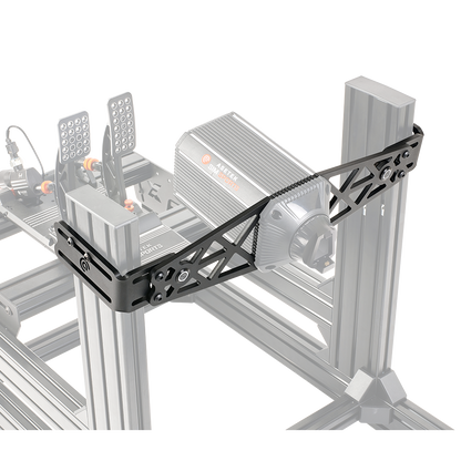 Asetek Racing frontmontering til hjulbase, synlig fra fronttop med detaljeret design til simracing-udstyr