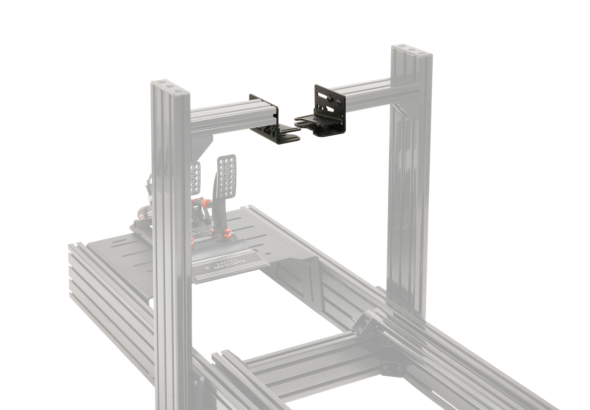Asetek Racing hjulbase med tilt, simracing tilbehør, monteringsbeslag til racinghjul, sort med justerbar tiltfunktion