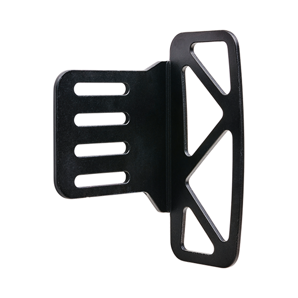Asetek Racing universal pedal- og fodhvile til racingspil, sort med justerbar placering og ergonomisk design.