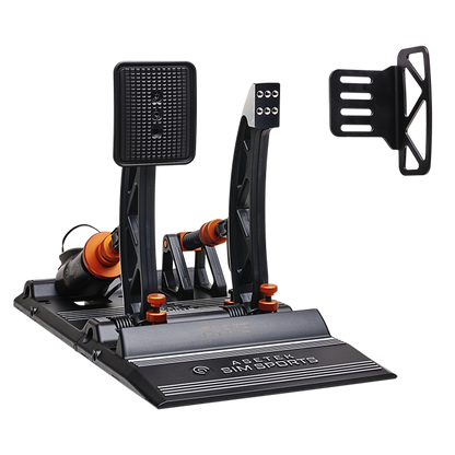 Asetek Racing universal pedalaflastning til simracing, foran højre side uden baggrund, til bilspil og cockpit-tilbehør