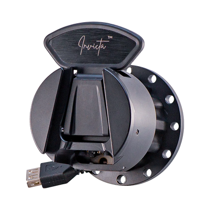 Asetek Racing Invicta QR Adapter USB-C til racing rat, vises frontalt uden baggrund, tilbehør til simracing.