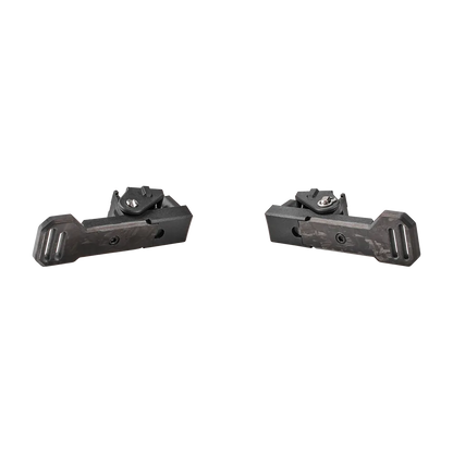 Asetek Racing carbon ratstamme paddles til bilrattet, sort og letvægts design, frontvisning uden baggrund.