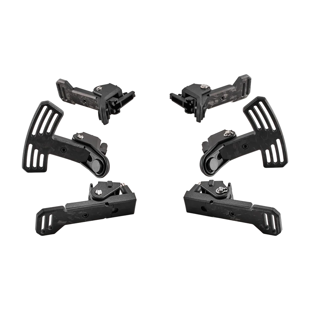 Asetek Racing carbon pedaler til rat, letvægts carbonmateriale, sporty design, tilbehør til bil- eller racerrattet.