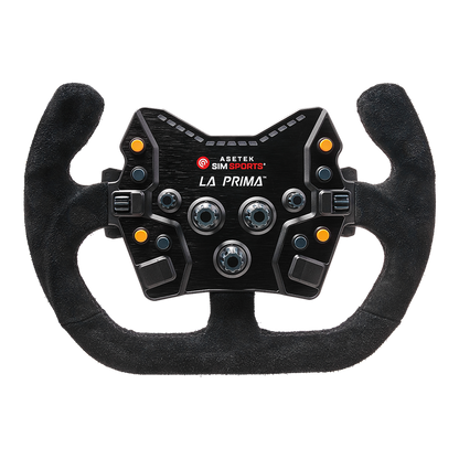 Asetek Racing La Prima Button Box B/G med åbne knapper og sort design til racing-simulationer.