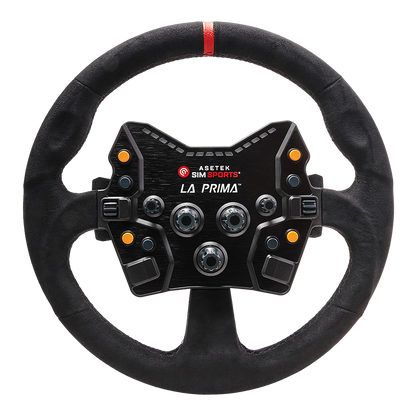 Asetek Racing La Prima Button Box B/G med rund knap og sort/grøn farve til racing simulator setup