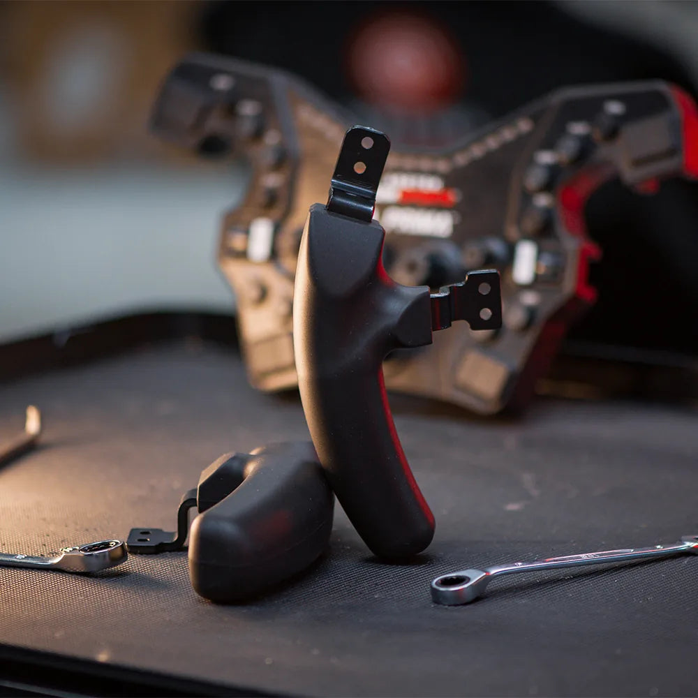 Asetek Racing XL styrhåndtag til racerkøretøj, komfortable og ergonomiske håndtag til racinghjul.