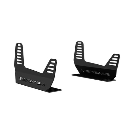 Front-left view of the paired black SIMGASM seat brackets with adjustment slots